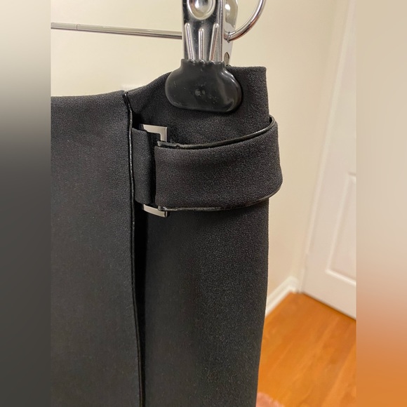 White House Black Market Faux Wrap Skirt with Leather Trim - Picture 2 of 4